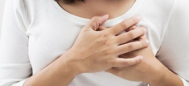 Erinevalt rindkere osteokondroosist kaasneb VSD-ga valu südames